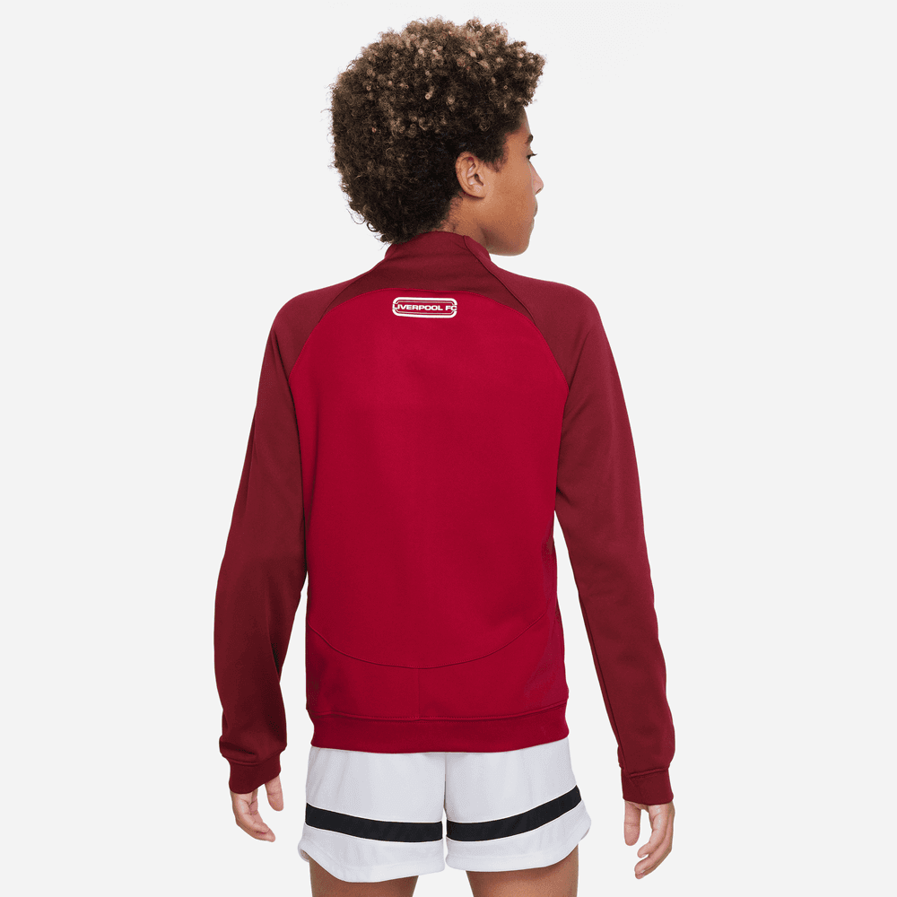 Nike 2023-24 Liverpool Youth Anthem Jacket - Red - White (Model - Back)