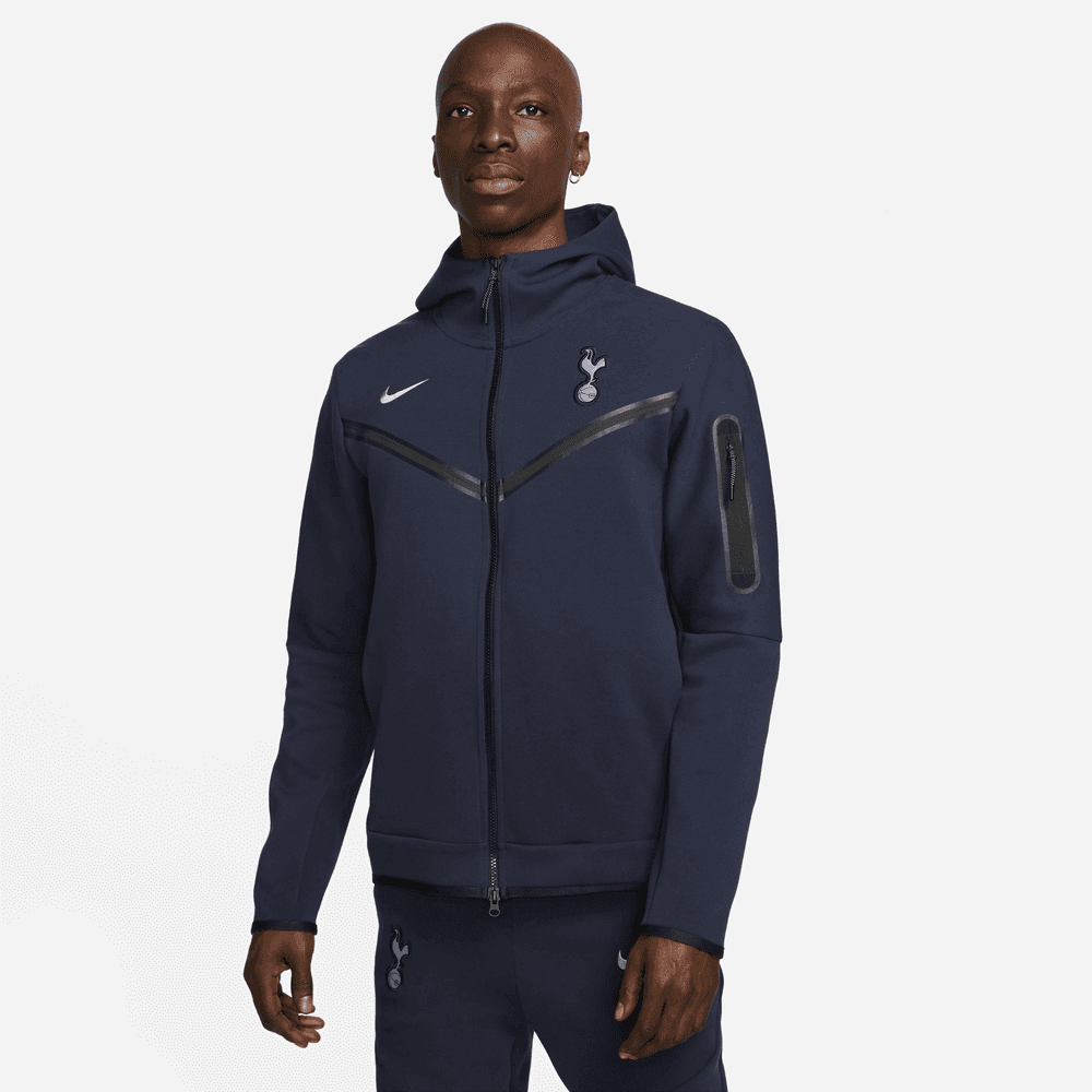 Nike 2023-24 Tottenham Tech Fleece Hooded jacket- Navy (Model - Front)