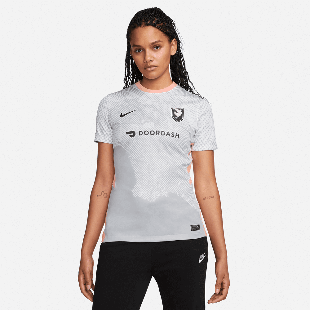 Nike 2023 Angel City FC Women's Away Jersey - White-Grey (Model - Front)