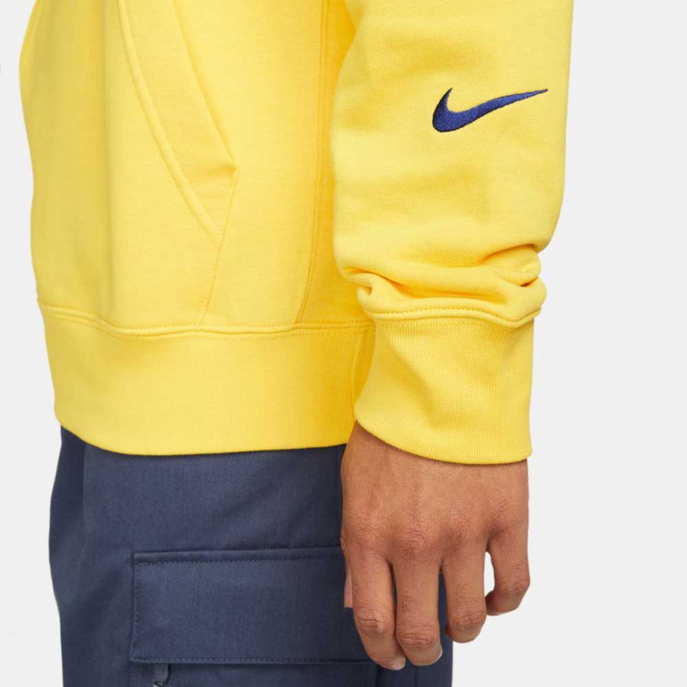 Nike 2023 FC Barcelona Club Hoodie - Yellow-Deep Royal Blue (Detail 3)