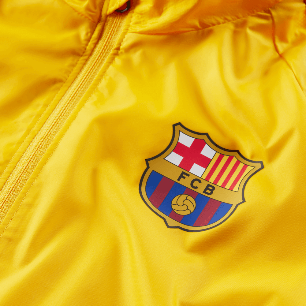 Nike 2023 FC Barcelona Youth AWF Academy Jacket - Yellow (Detail 1)