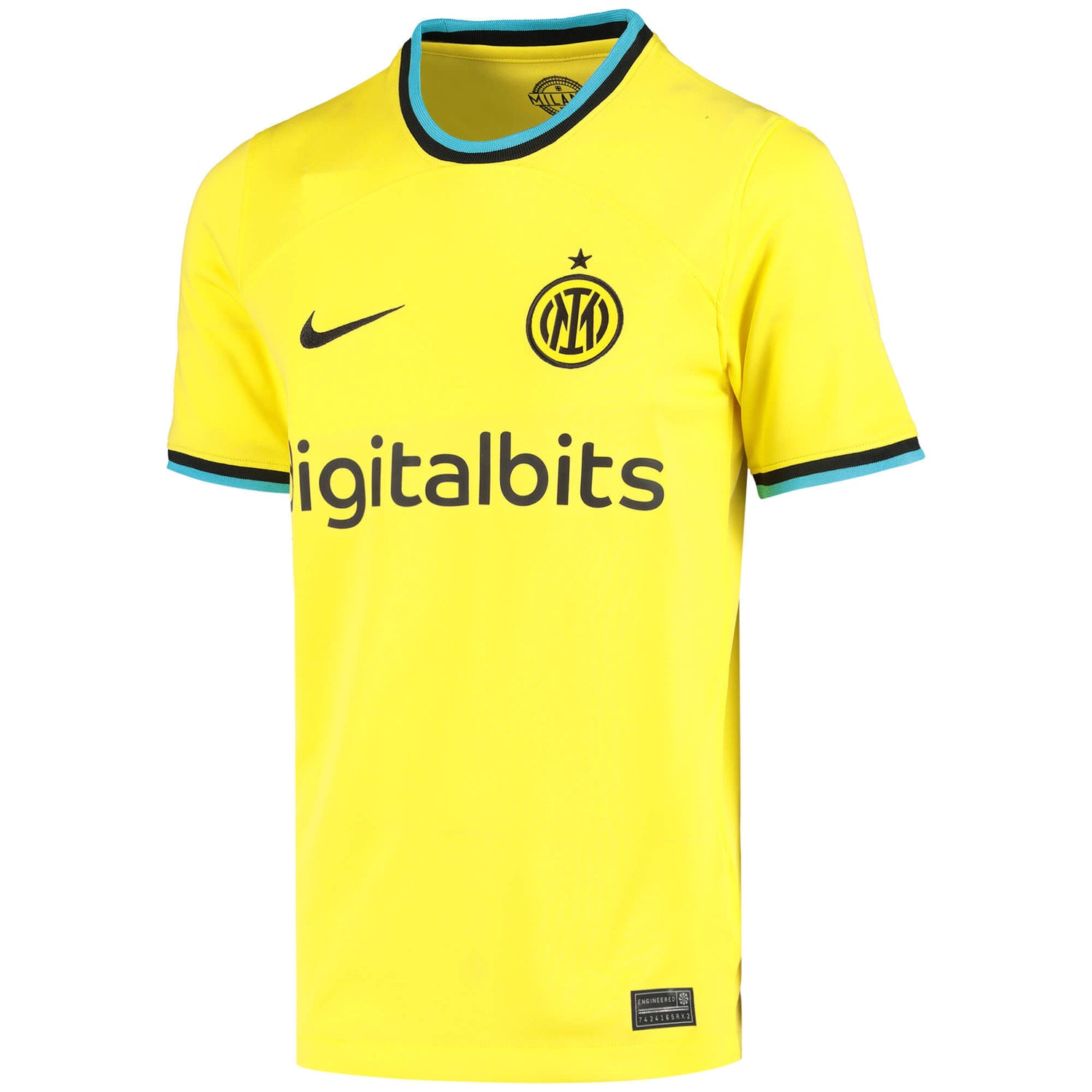 Nike 2023 Inter Milan Youth Third Jersey - Yellow-Black-Blue (Front)