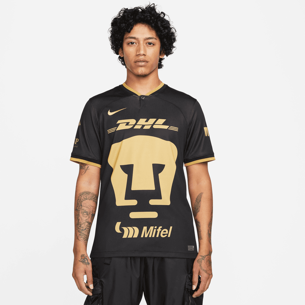 Nike 2023 Pumas Third Jersey - Black-Gold (Model - Front)