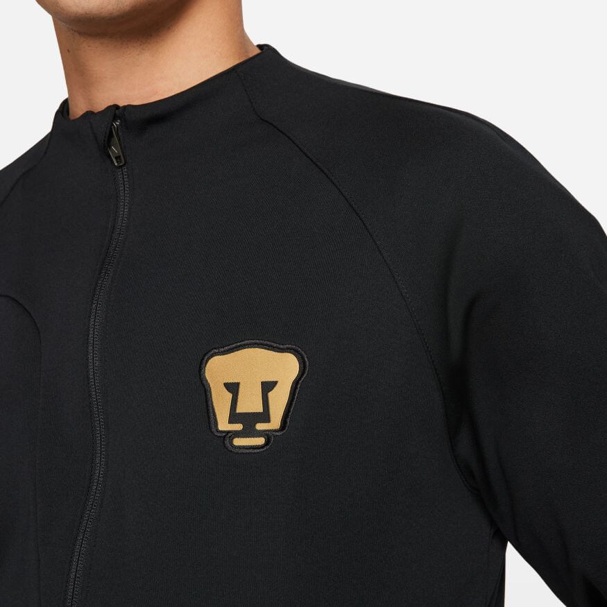 Nike 2023 Pumas UNAM Academy Pro Full-Zip Knit Jacket - Black-Gold (Detail 2)