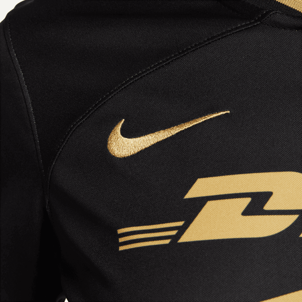 Nike 2023 Pumas Womens Third Jersey - Black - Gold (Detail 2)