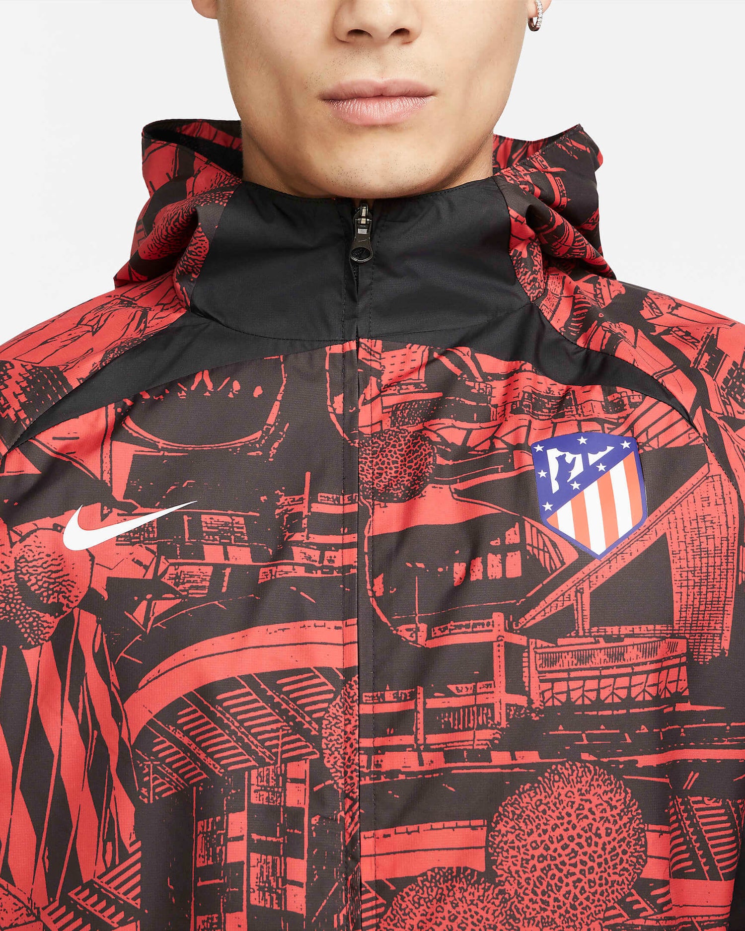Nike 22-23 Atletico Madrid AWF Jacket GX - Red-Black (Detail 1)