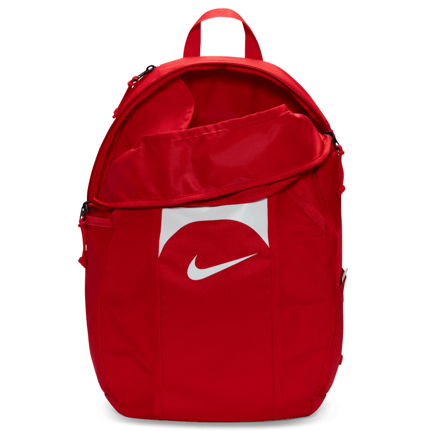 Nike Academy Team Backpack (35L) - Red (Front - Open)