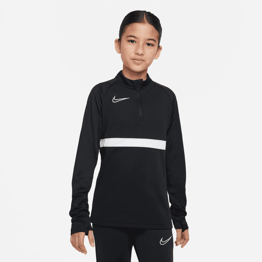 Nike Dri-Fit Academy Youth Drill Top - Black-White (Model - Front)