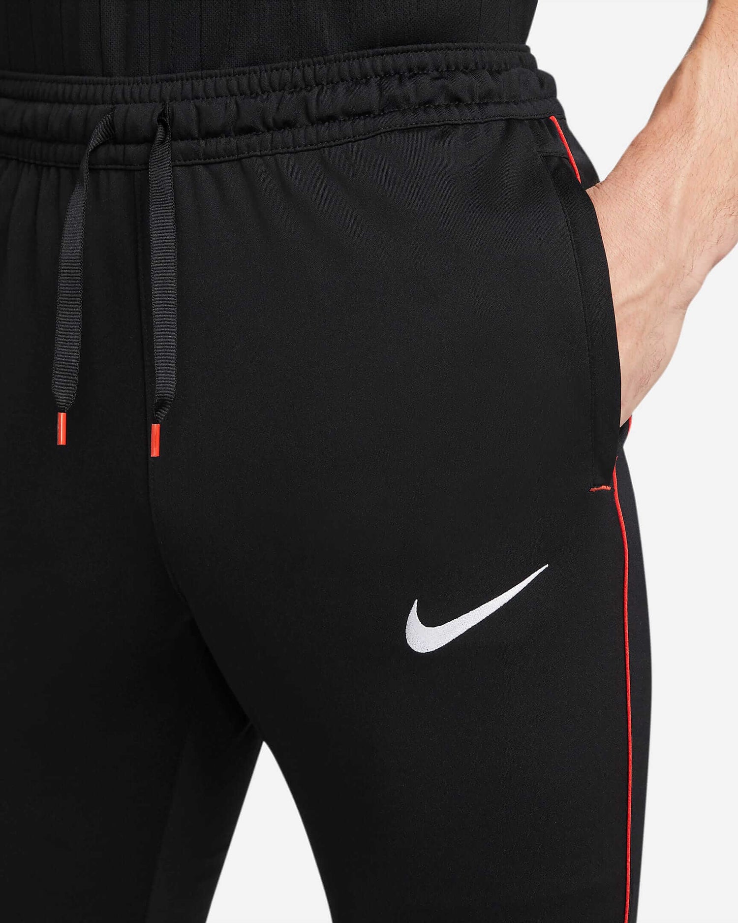 Nike Dri-Fit  F.C. Libero Pants - Black-Habanero Red (Detail 1)