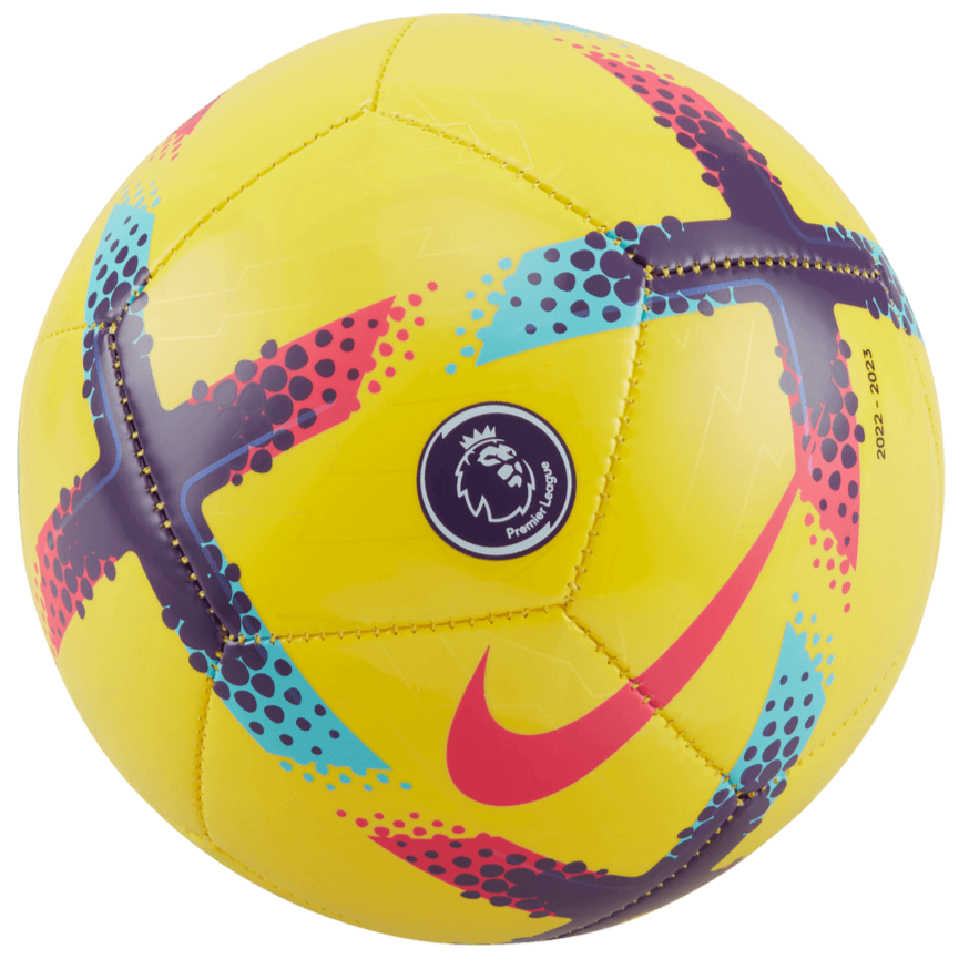 Nike EPL Mini Skills Ball - Yellow - Purple (Front)