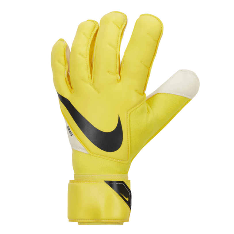 Nike Grip3 Goalkeeper Gloves Yellow-Black (Single - Outer)
