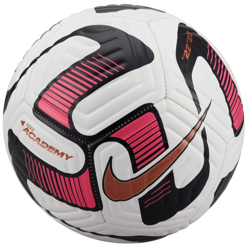 Nike HO22 Academy Ball - White-Black-Pink (Front)