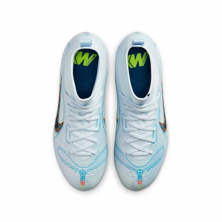 Nike JR Superfly 8 Pro FG - Grey-Blue (Pair - Top)