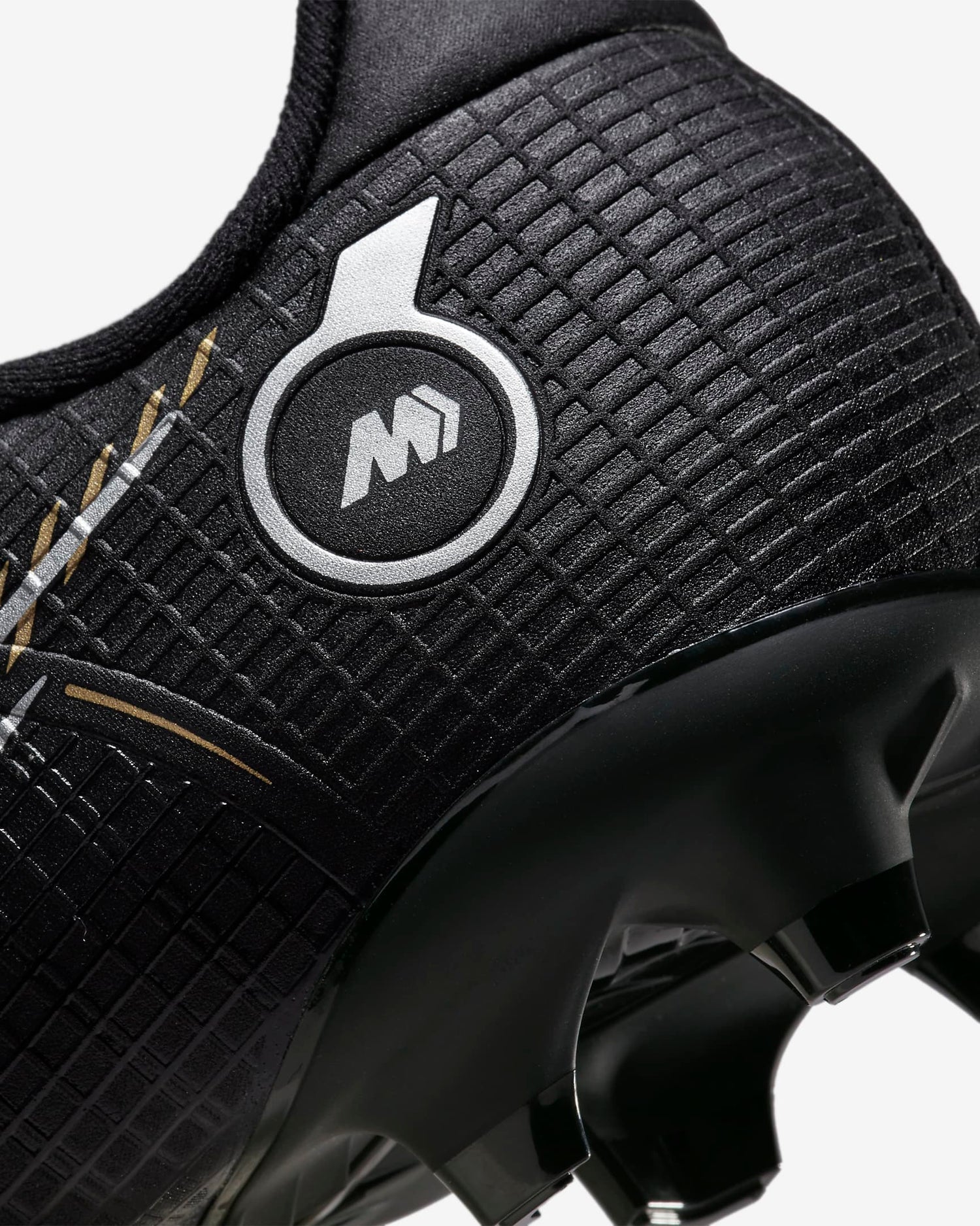 Nike JR Vapor 14 Academy FG-MG - Black-Gold-Silver (Detail 3)