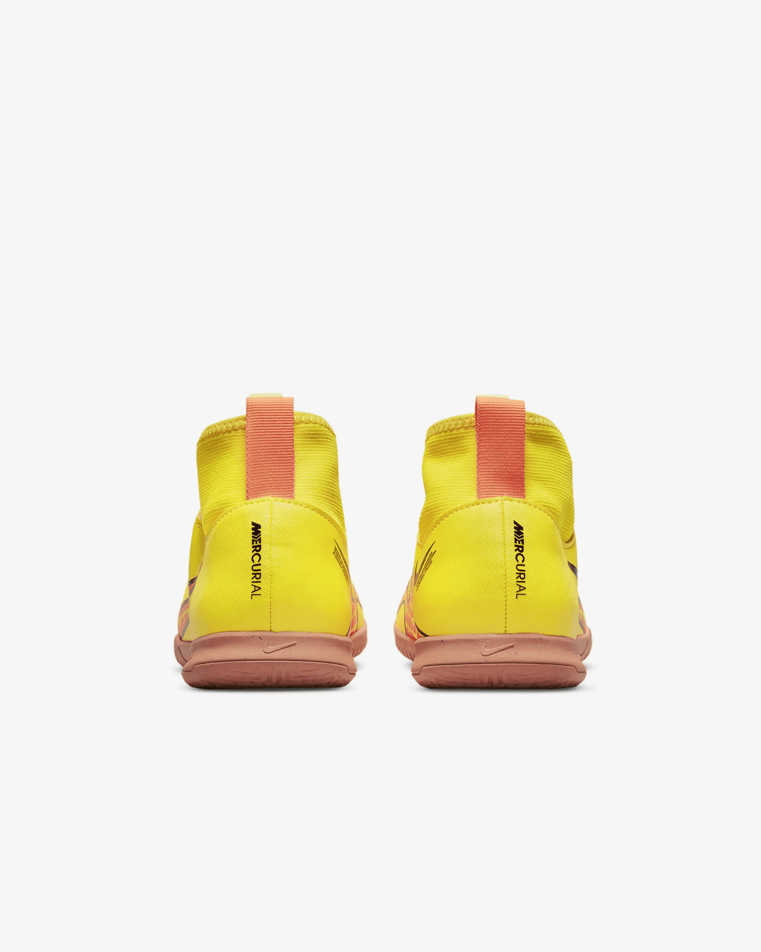 Nike JR Zoom Superfly 9 Academy Indoor Shoes Yellow Strike (Pair - Back)