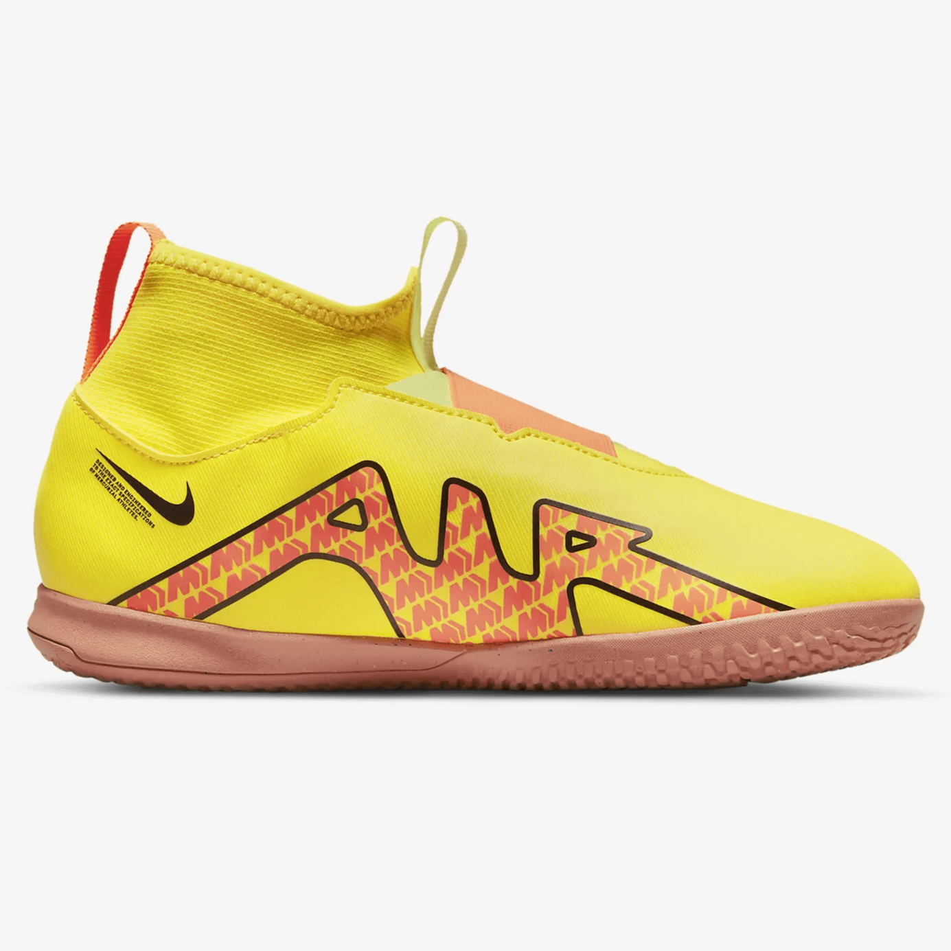Nike JR Zoom Superfly 9 Academy Indoor Shoes Yellow Strike (Side 2)
