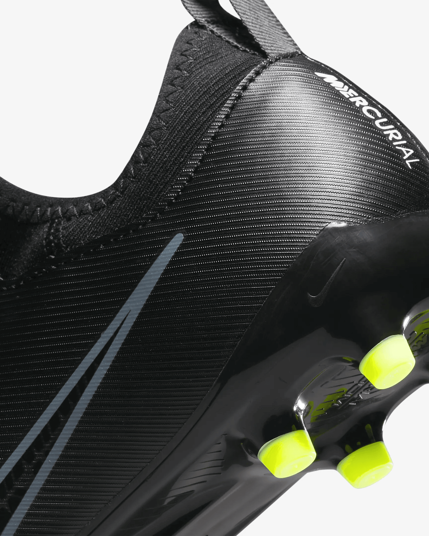 Nike JR Zoom Vapor 15 Academy FG-MG - Black-Smoke Grey (Detail 3)