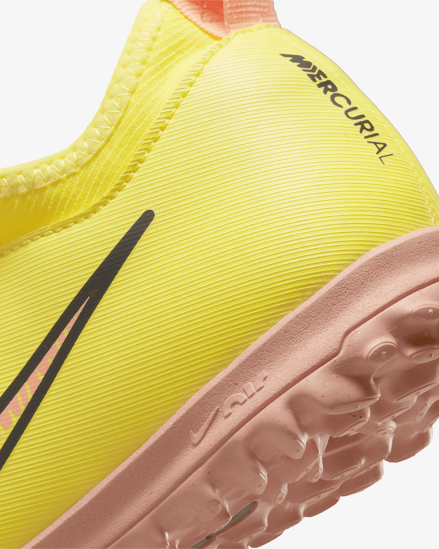 Nike Jr Zoom Vapor 15 Academy Turf - Yellow Strike-Sunset Glow (Detail 2)