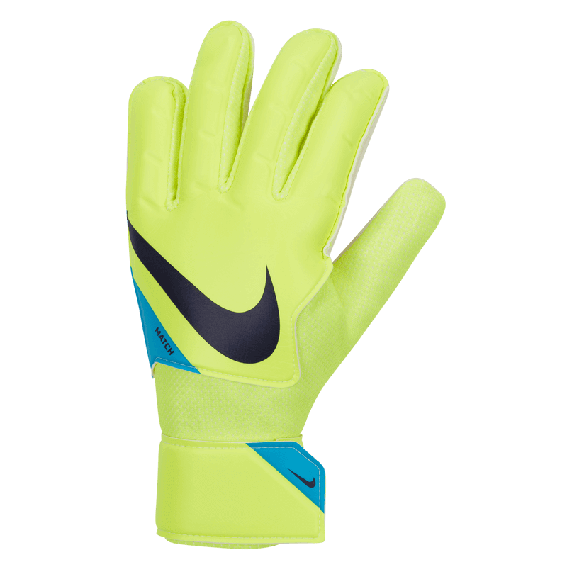 Nike Match Goalkeeper Gloves - Volt-Black-Blue (Single - Outer)