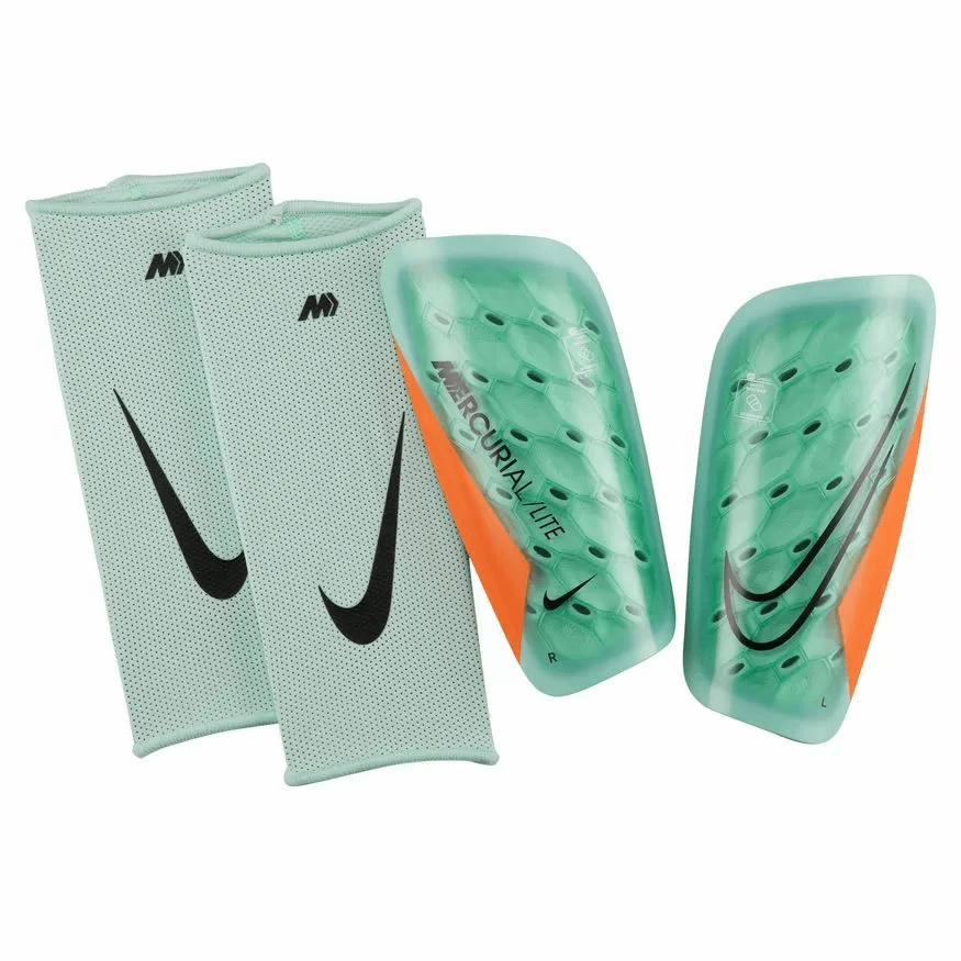 Nike Mercurial Lite Shinguards - Mint Foam-Total Orange (Set)