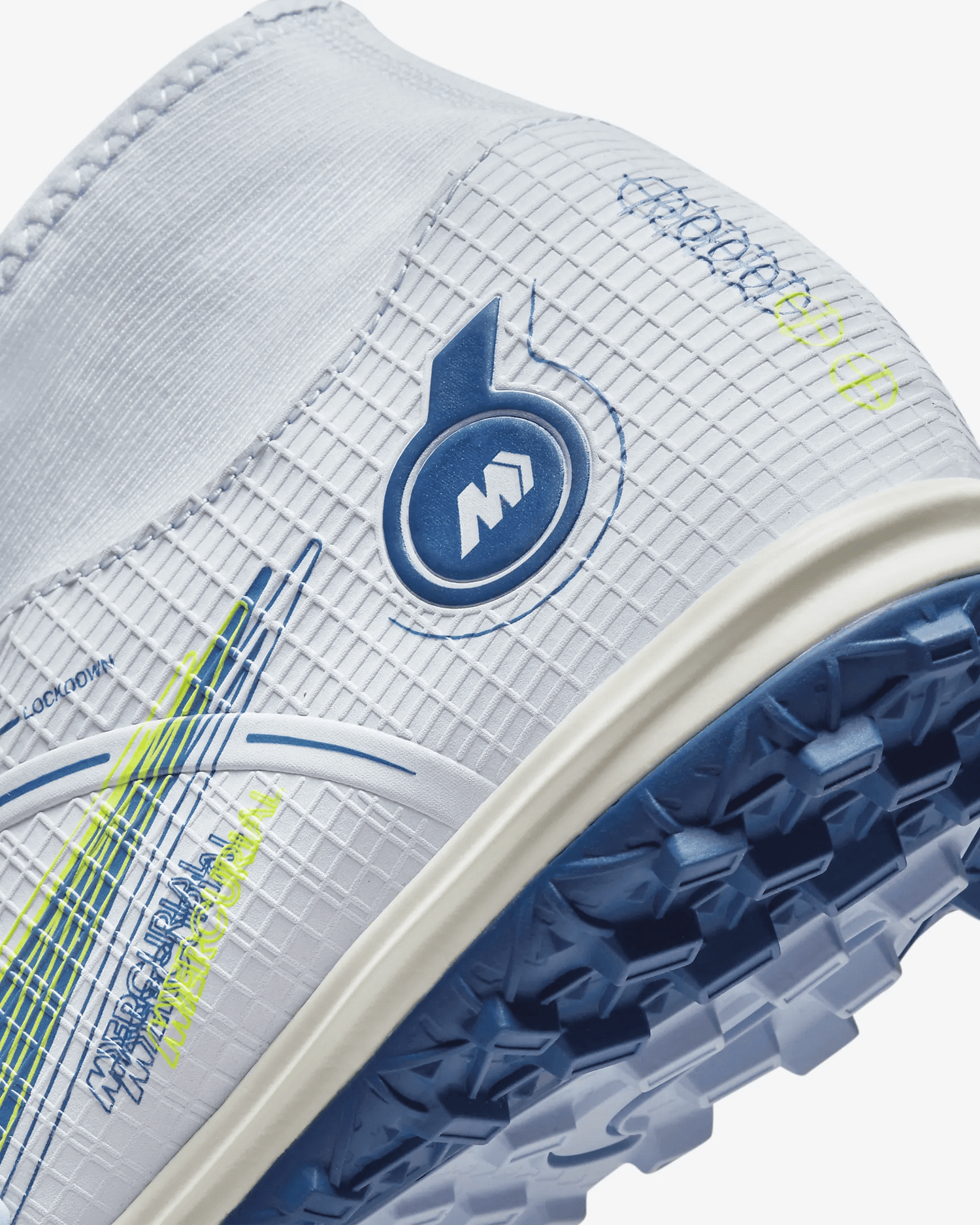 Nike Mercurial Superfly 8 Academy Turf - Grey-Blue (Detail 2)
