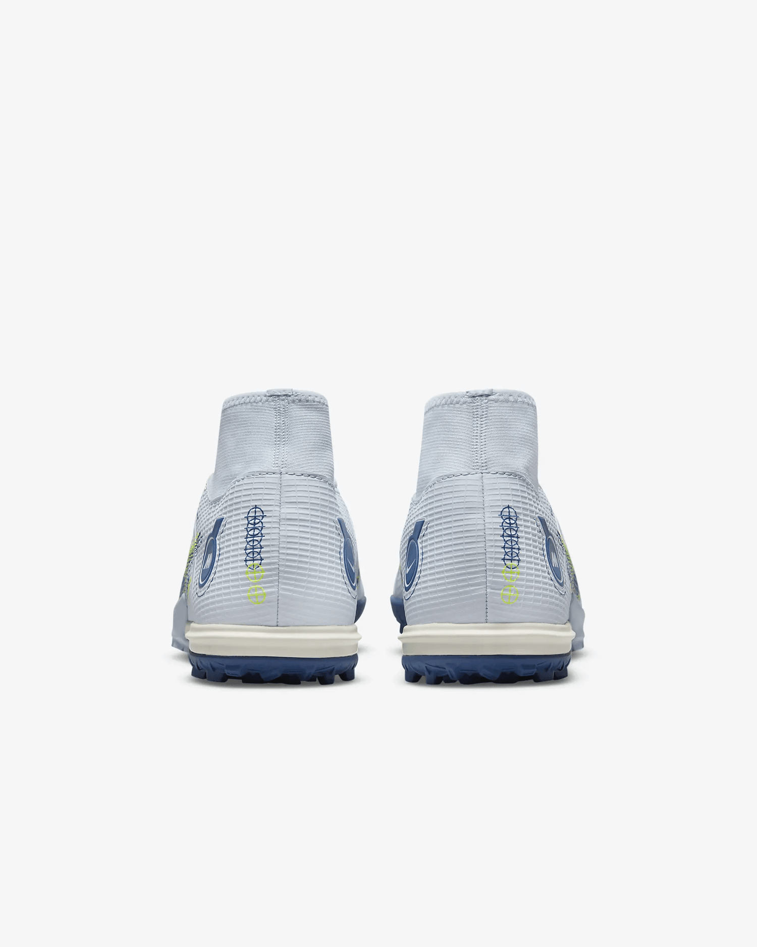 Nike Mercurial Superfly 8 Academy Turf - Grey-Blue (Pair - Back)