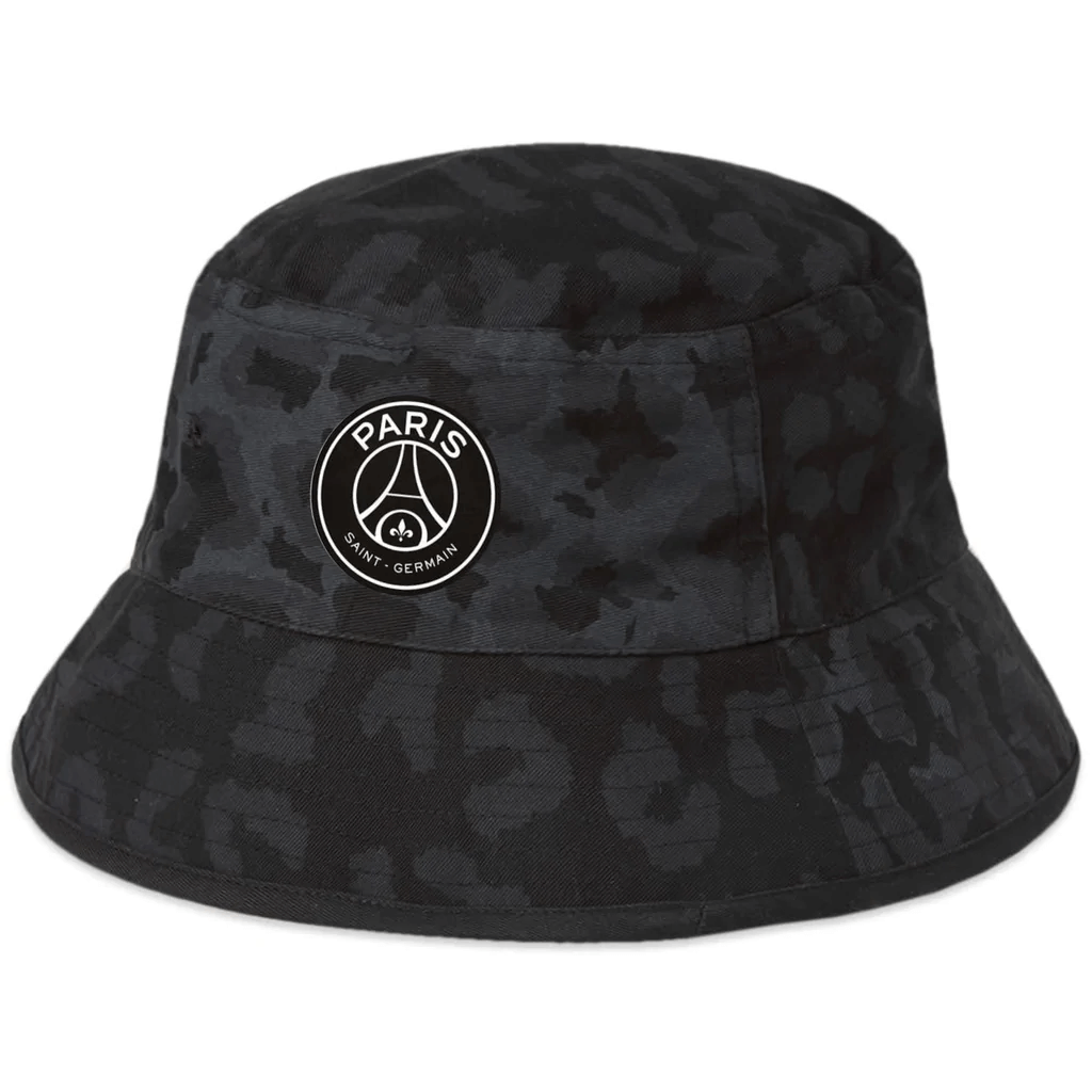 Nike PSG Core Bucket Hat - Black Camo (Front)
