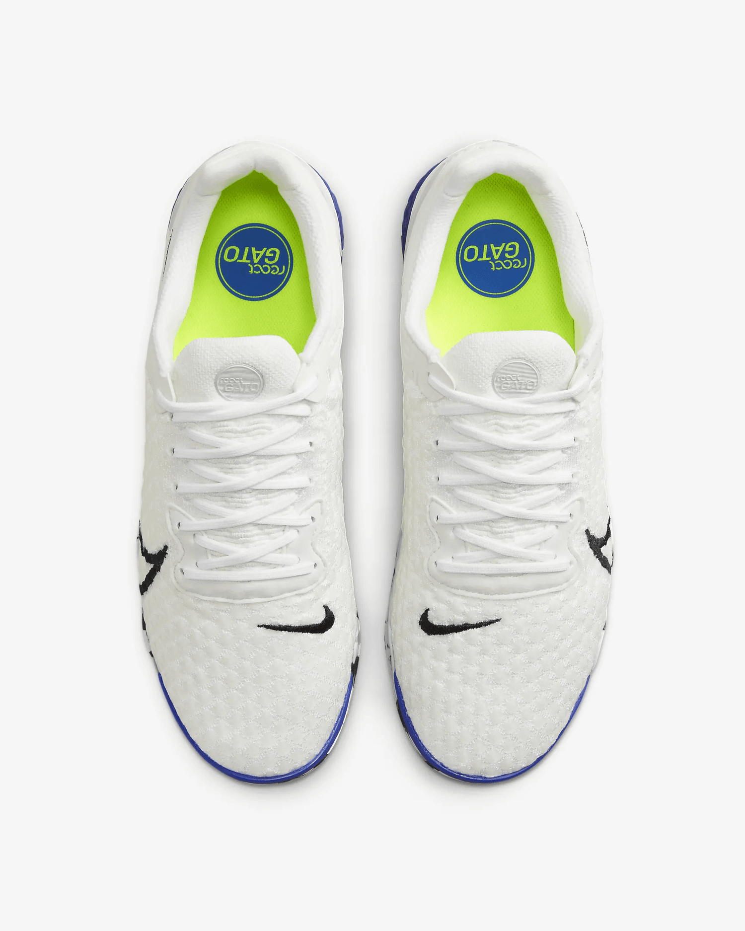 Nike Reactgato - White - Black - Blue (Pair - Top)