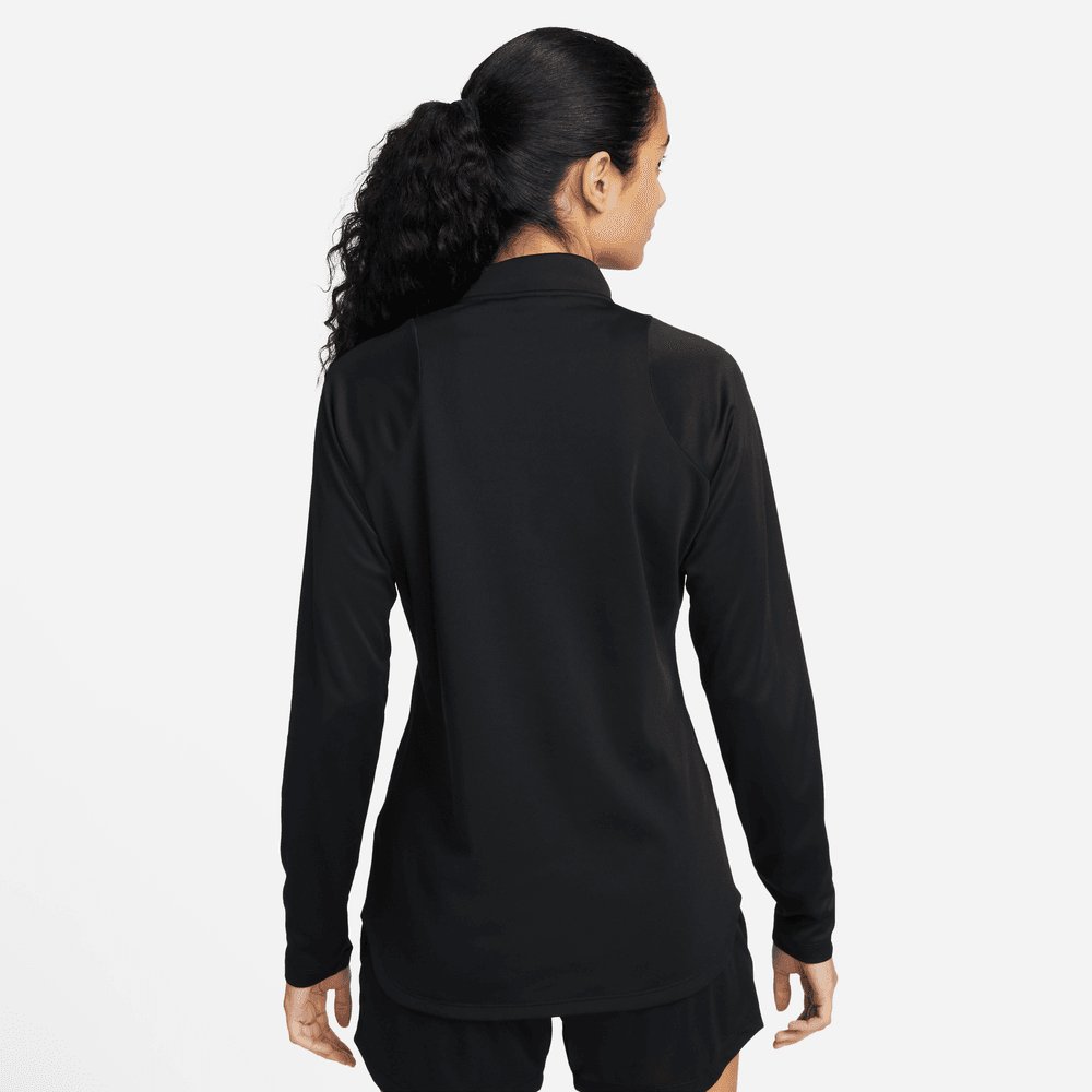 Nike Women's Dri-Fit Academy Drill Top - Black-White (Model - Back)