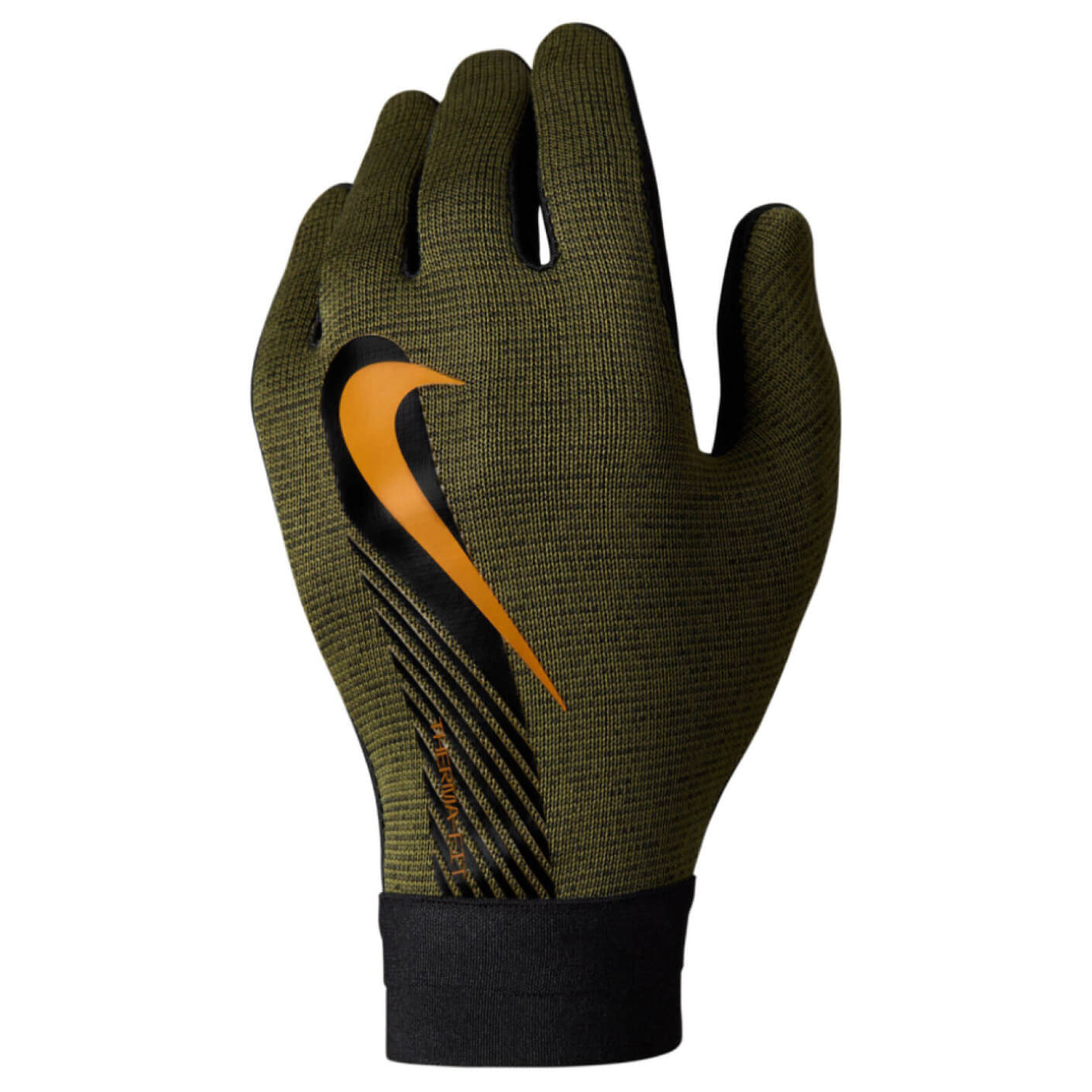 Nike Youth Academy Therma-Fit Gloves - Dark Green-Black Orange (Single - Outer)