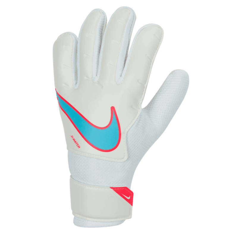 Nike Youth Match Goalkeeper Gloves - White-Blue-Hot Punch (Single - Outer)