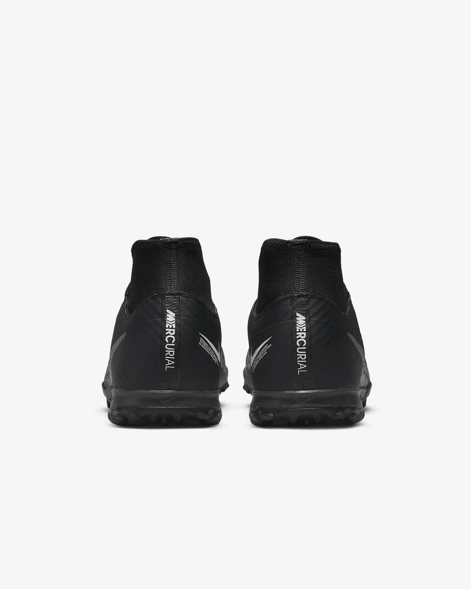 Nike Zoom Superfly 9 Academy Turf - Black-Smoke Grey (Pair - Back)