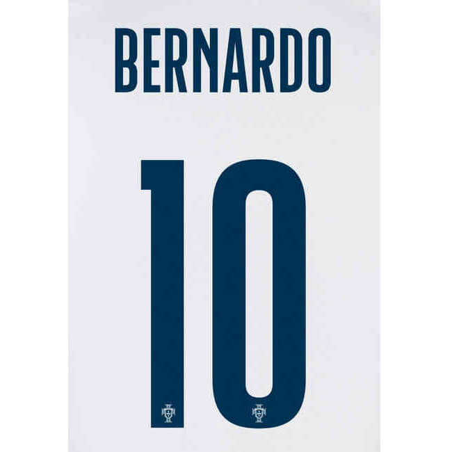 Portugal 2022-23 Away Bernardo #10 Jersey Name Set (Back)