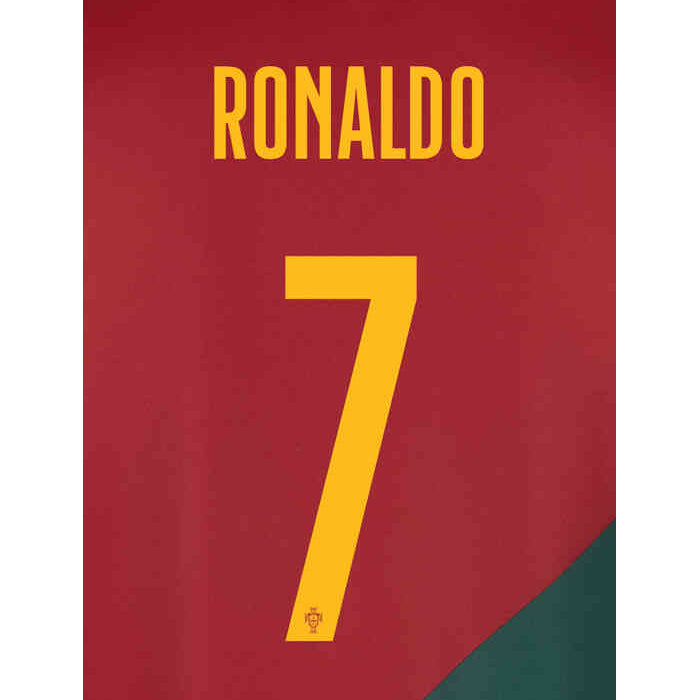 Portugal 2022-23 Home Ronaldo Youth #7 Jersey Name Set (Back)