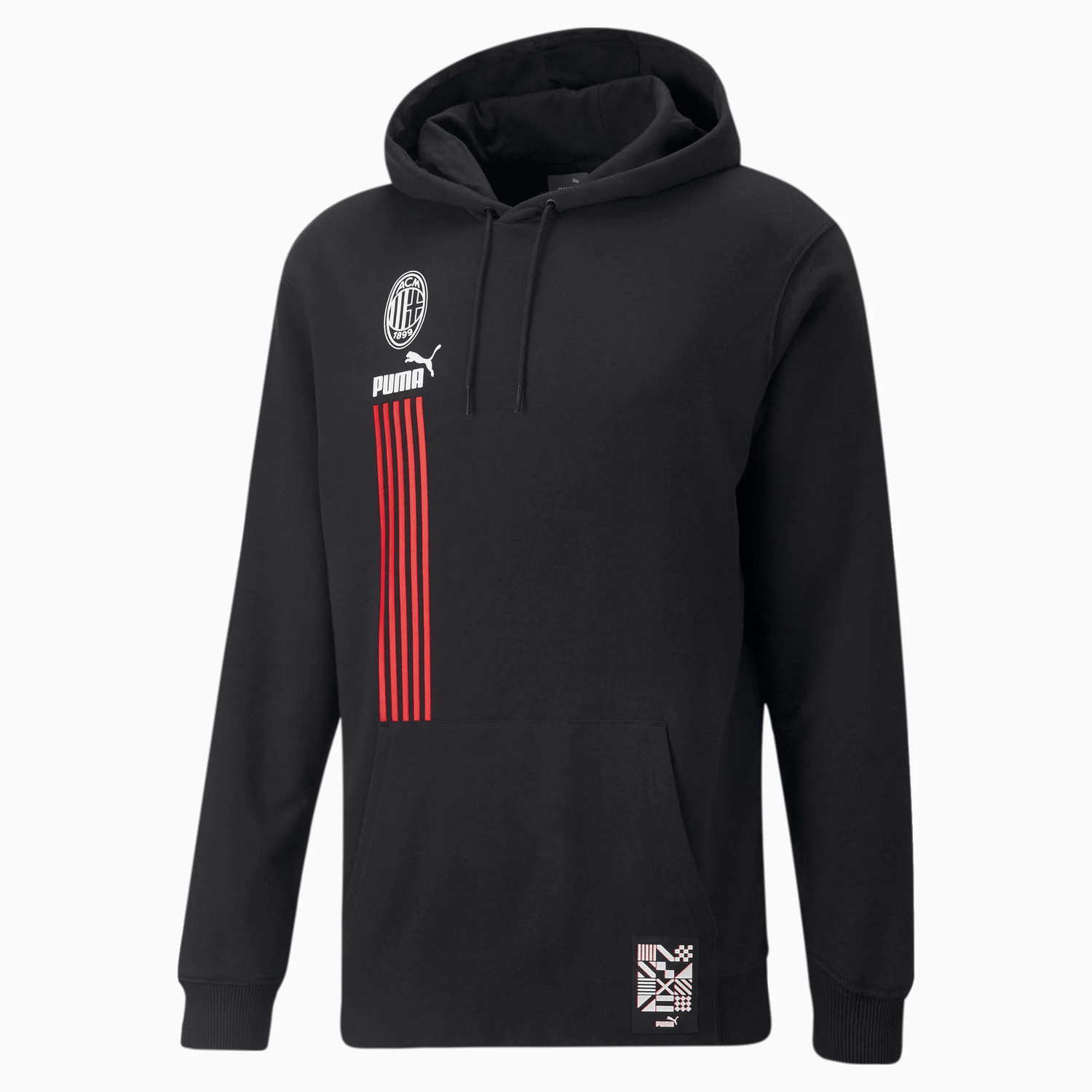 Puma 2022-23 AC Milan FTBLCulture Hoody - Black-Red (Front)