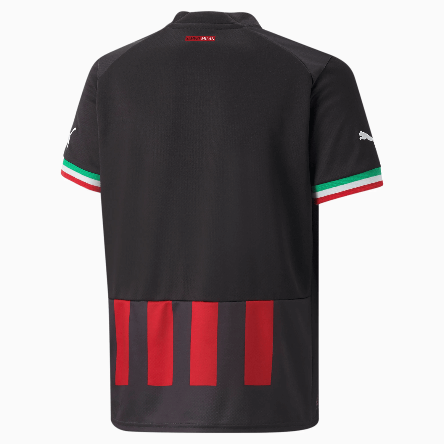 Puma 2022-23 AC Milan Youth Home Jersey - Red-Black (Back)