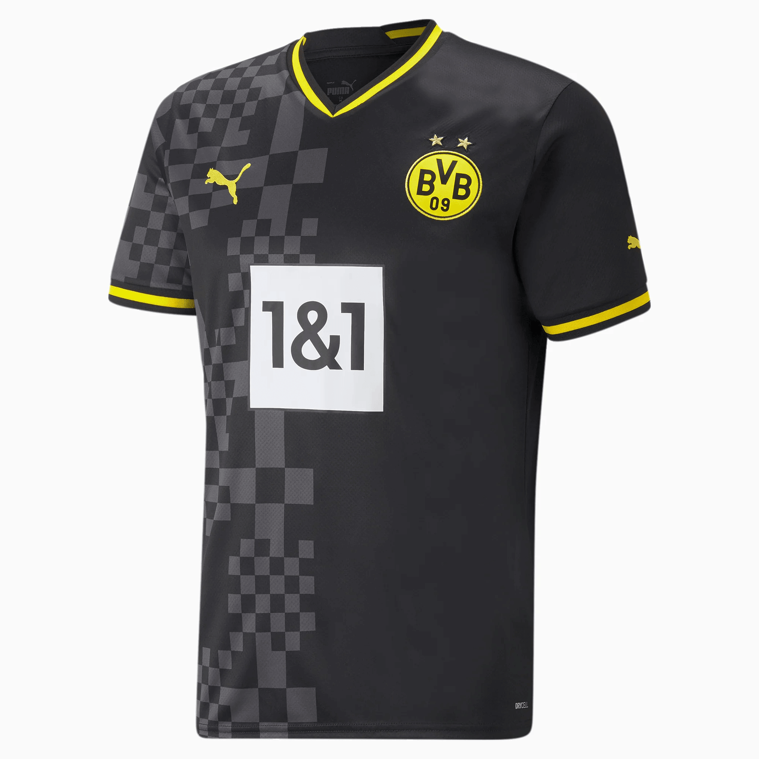 Puma 2022-23 Borussia Dortmund Away Jersey - Black-Asphalt (Front)