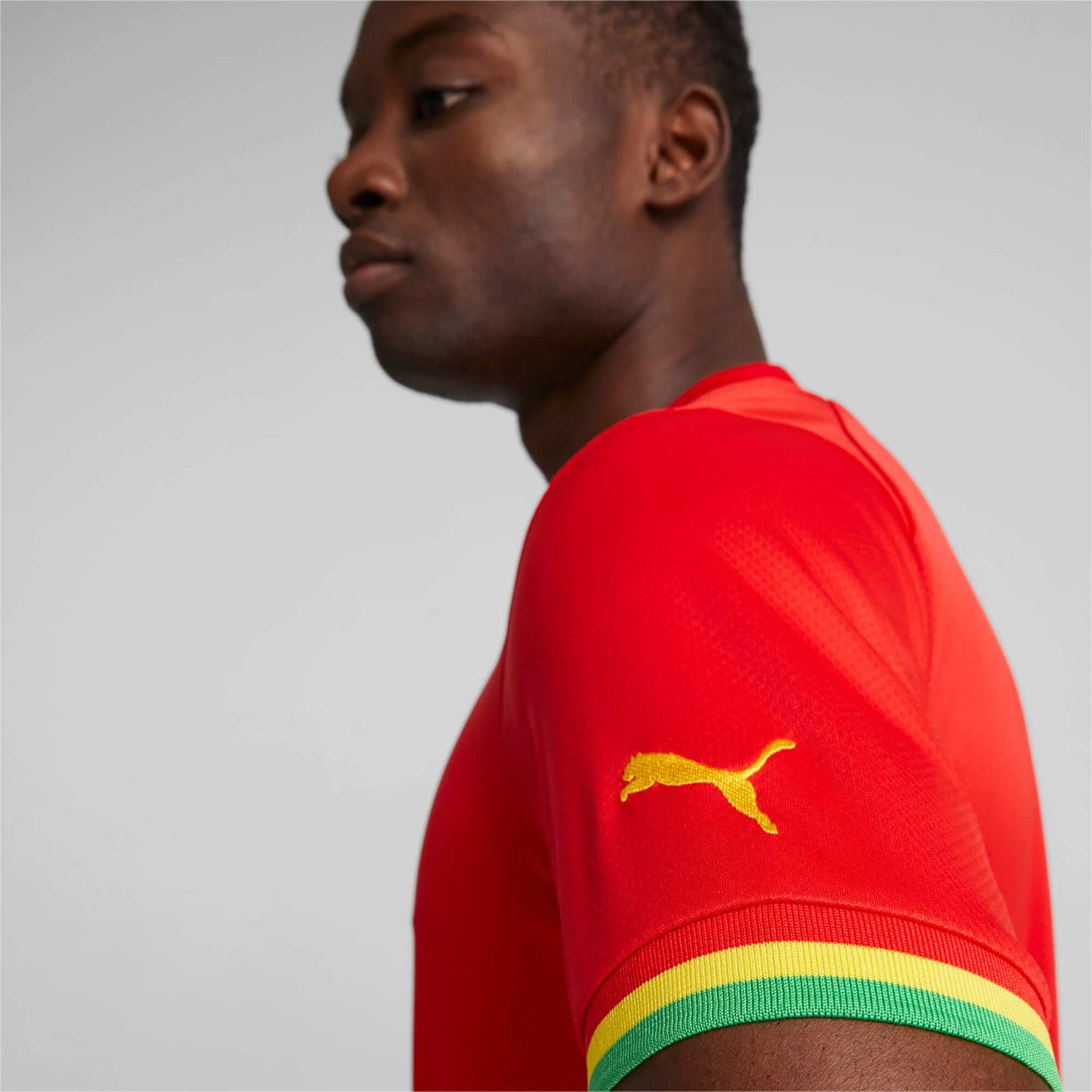 Puma 2022-23 Ghana Away Jersey Red-Yellow (Detail 1)