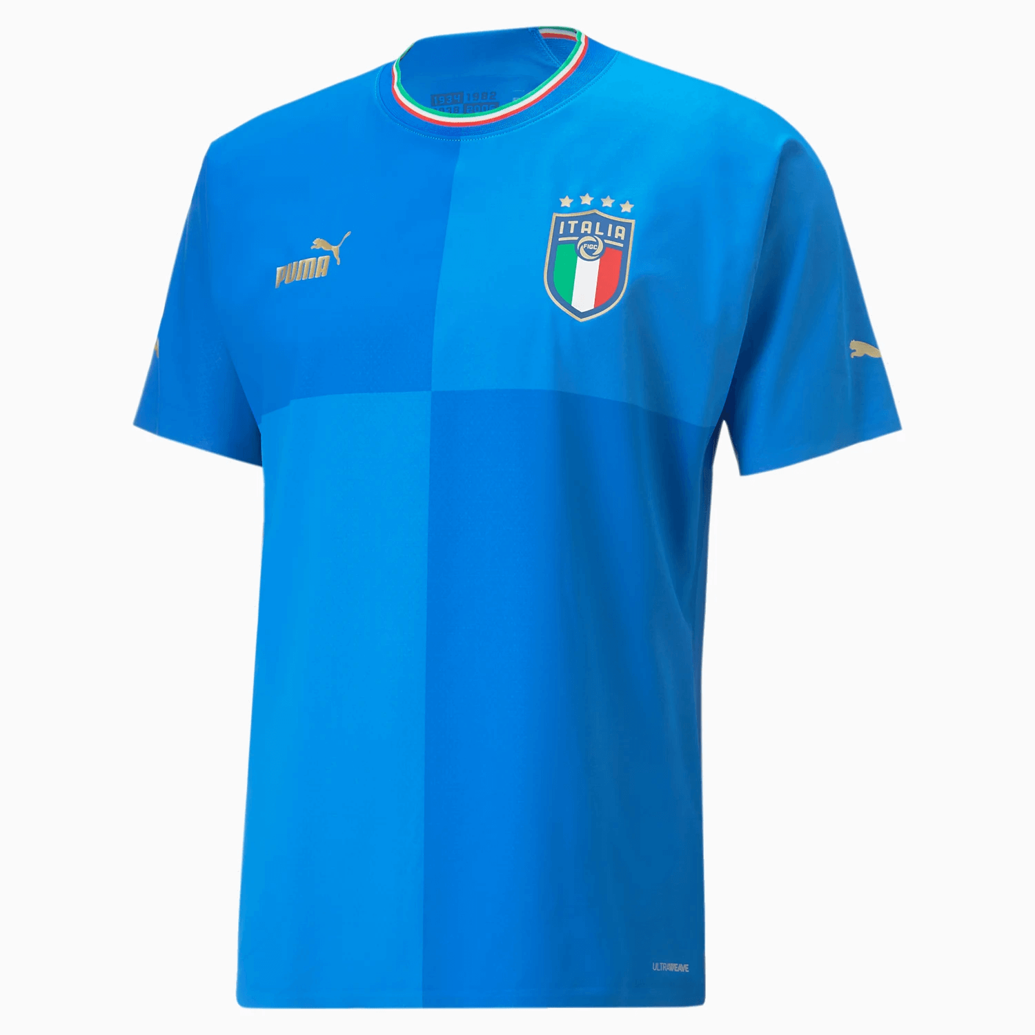 Puma 2022-23 Italy Authentic Home Jersey - Ignite Blue-Ultra Blue