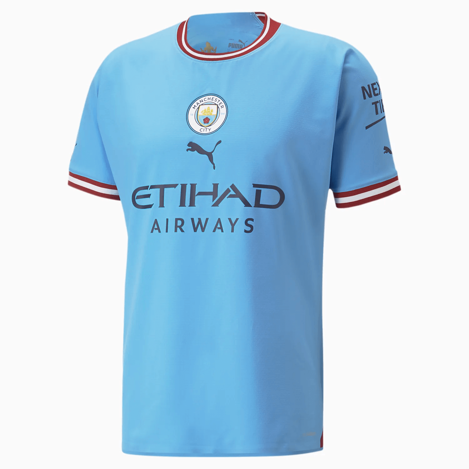 Puma 2022-23 Manchester City Authentic Home Jersey - Light Blue (Front)