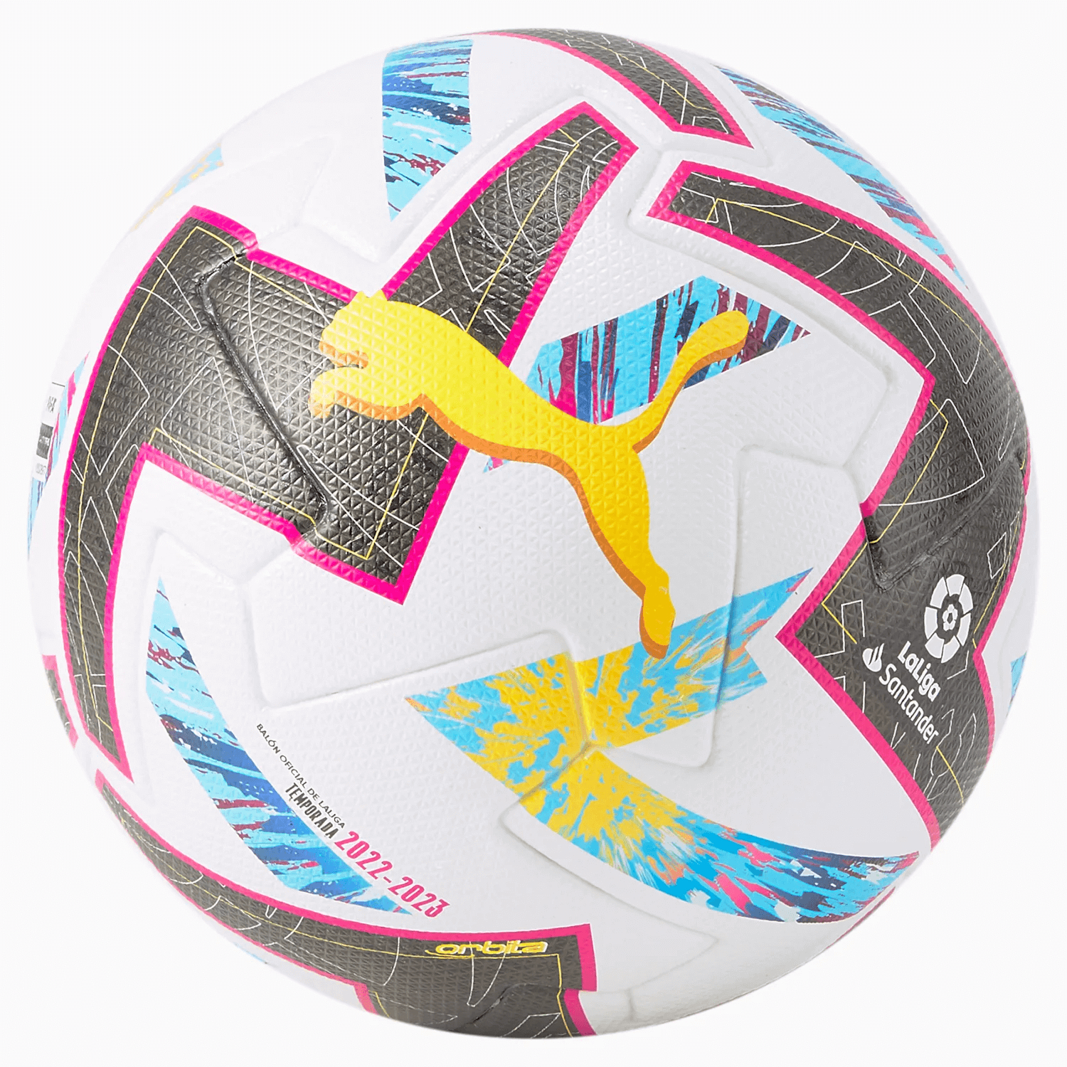 Puma 2022-23 Orbita La Liga FIFA Quality Pro Ball - White-Blue (Front)