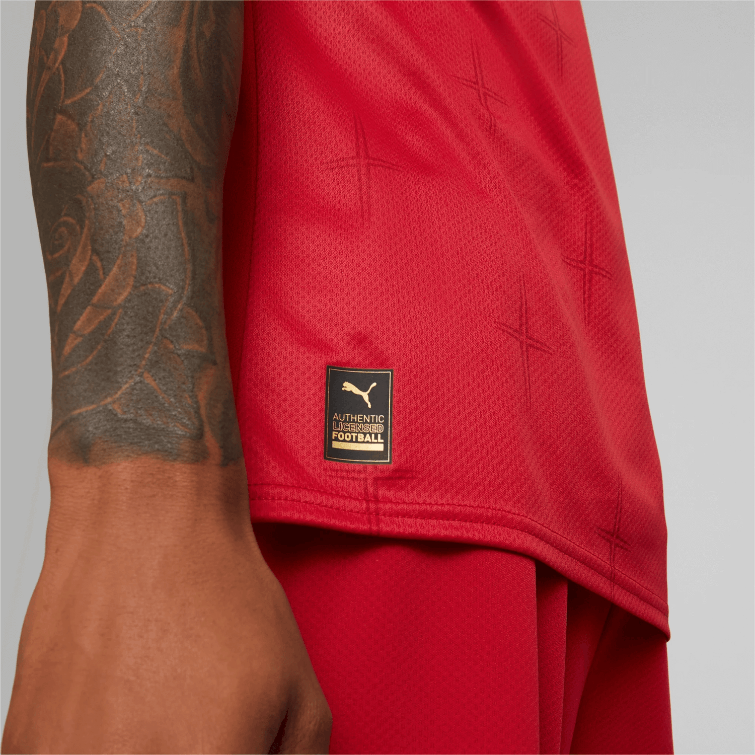 Puma 2022-23 Serbia Home Jersey - Red-Gold (Detail 2)