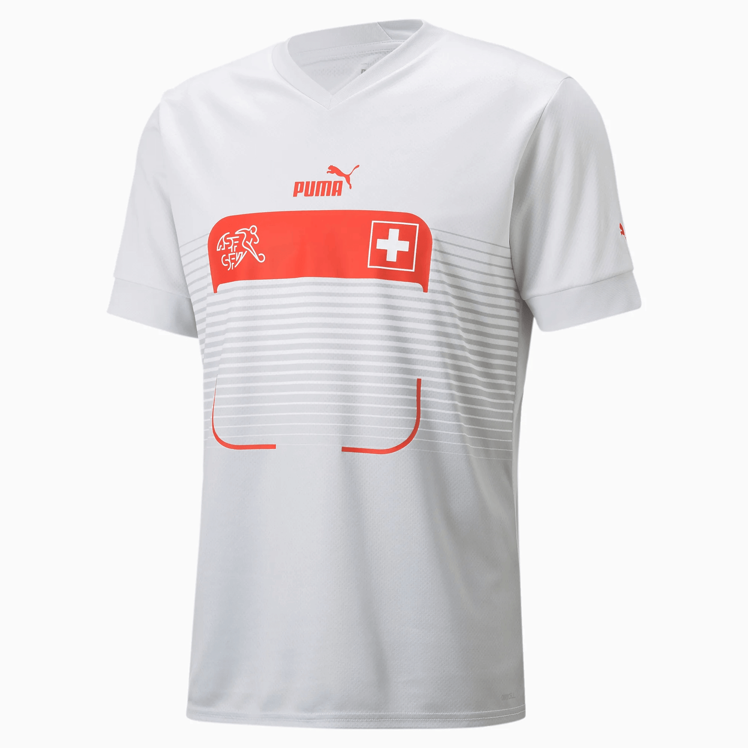 Puma 2022-23 Switzerland Away Jersey White-Red (Front)