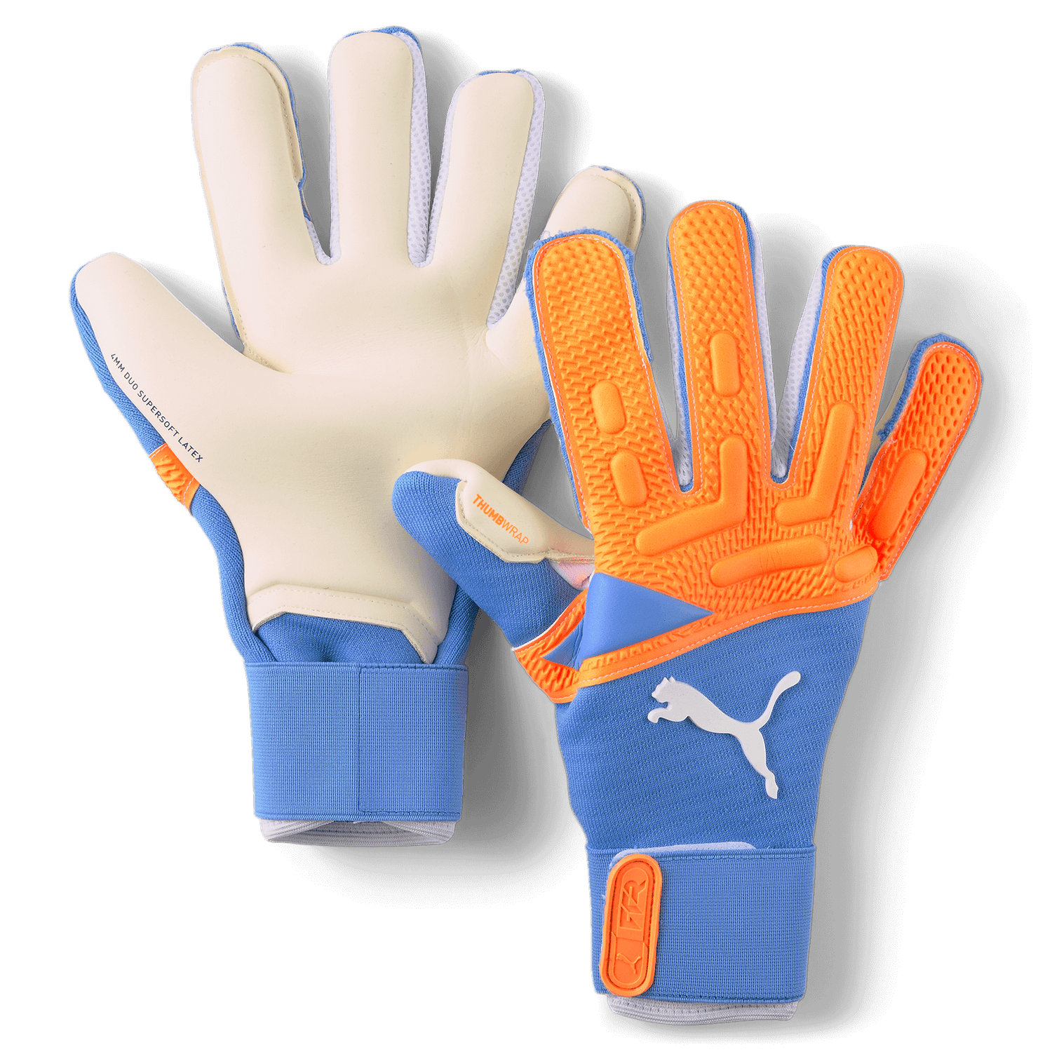 Puma Future Pro Grip Hybrid Goalkeeper Gloves - Orange-Blue (Pair)