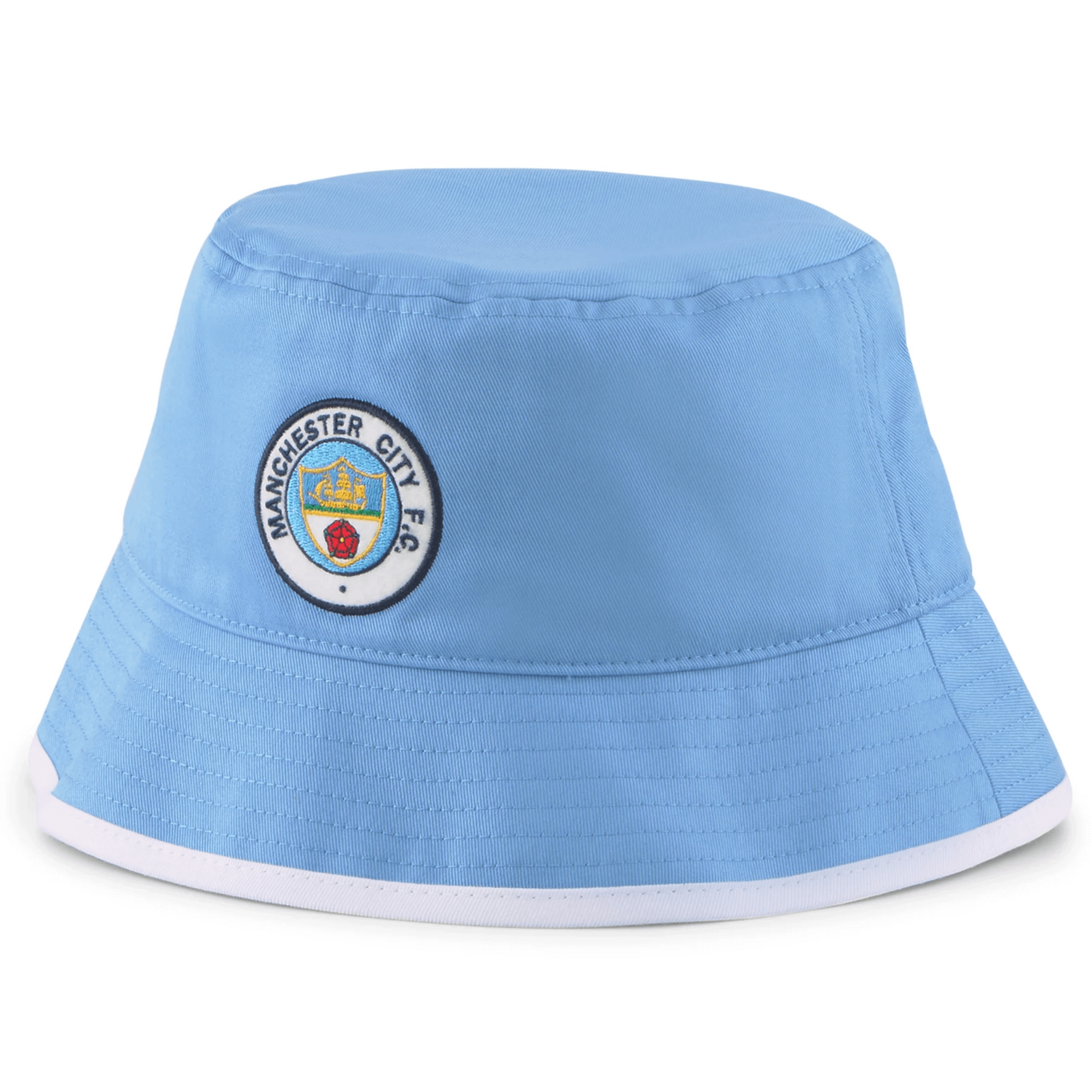 Puma Manchester City T7 Bucket Hat - Light Blue -White (Front)