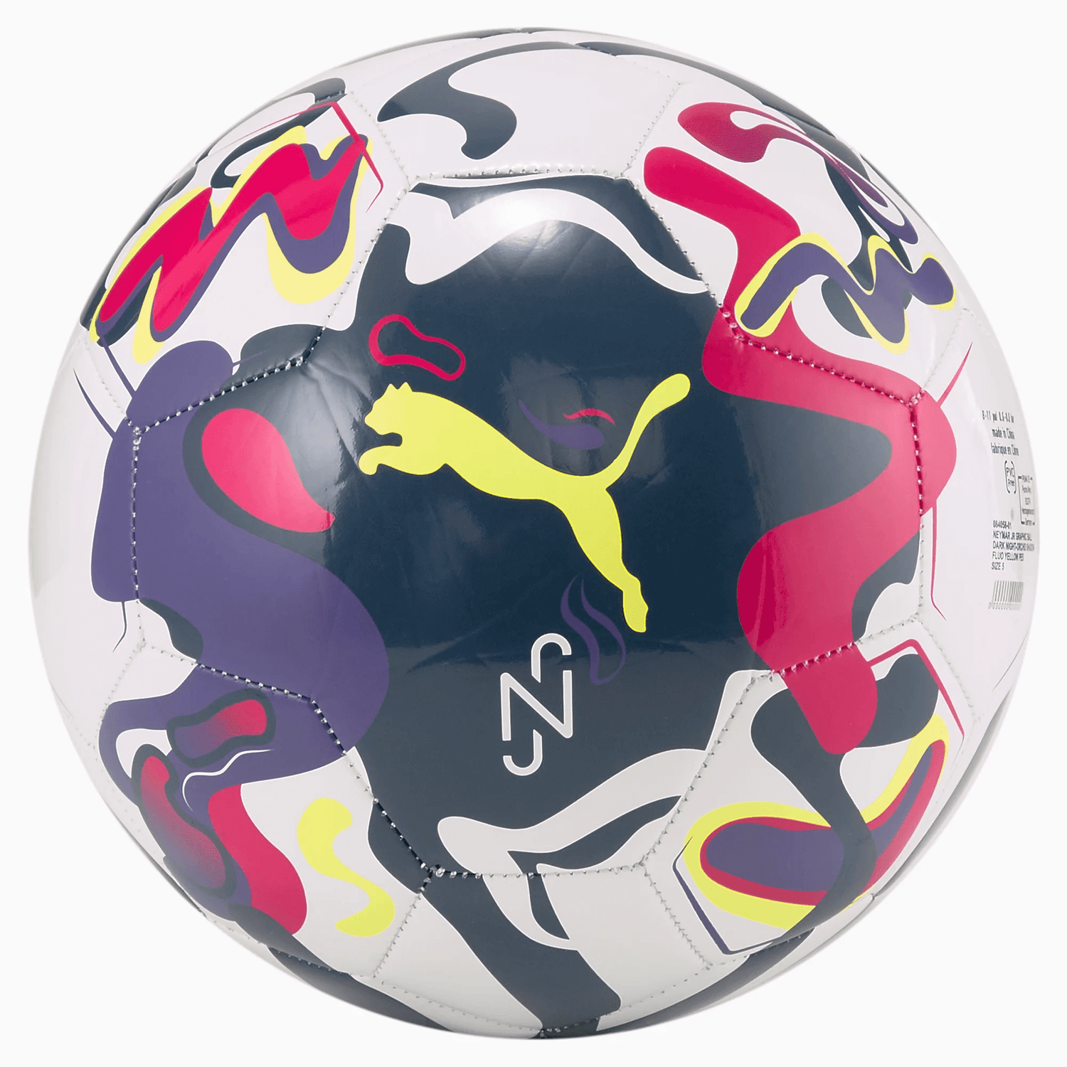 Puma Neymar Jr Graphic Soccer Ball - Dark Night-Orchid Shadow-Fluro Yellow (Back)
