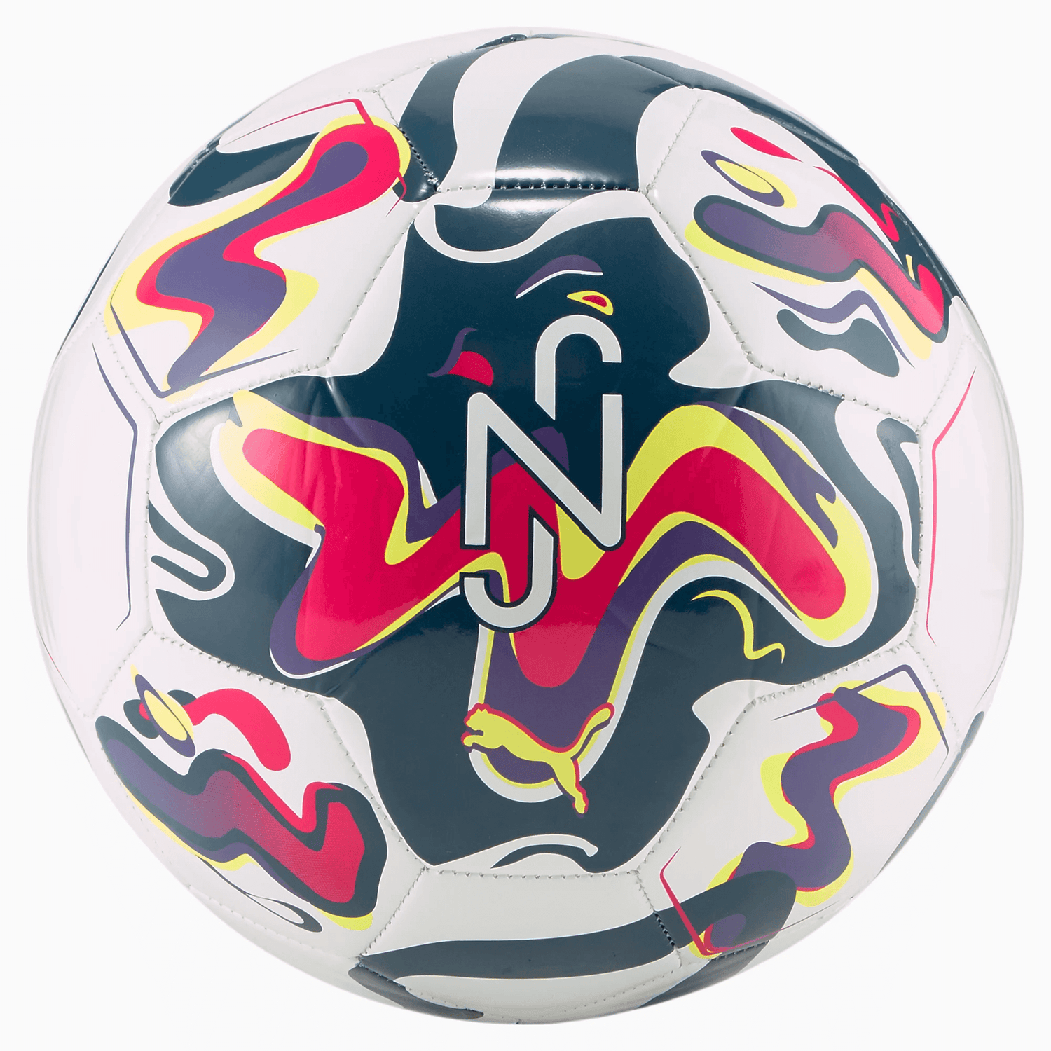 Puma Neymar Jr Graphic Soccer Ball - Dark Night-Orchid Shadow-Fluro Yellow (Front)