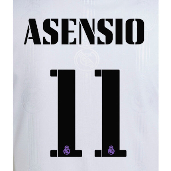 Real Madrid 2022/23 Home Asensio #11 Jersey  Name Set