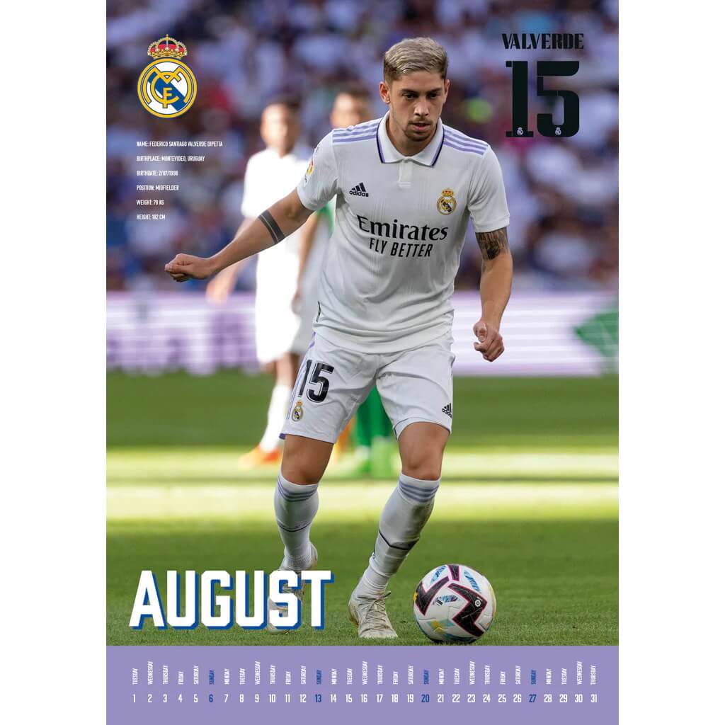 Real Madrid 2023 Official Calendar (Valverde Page)