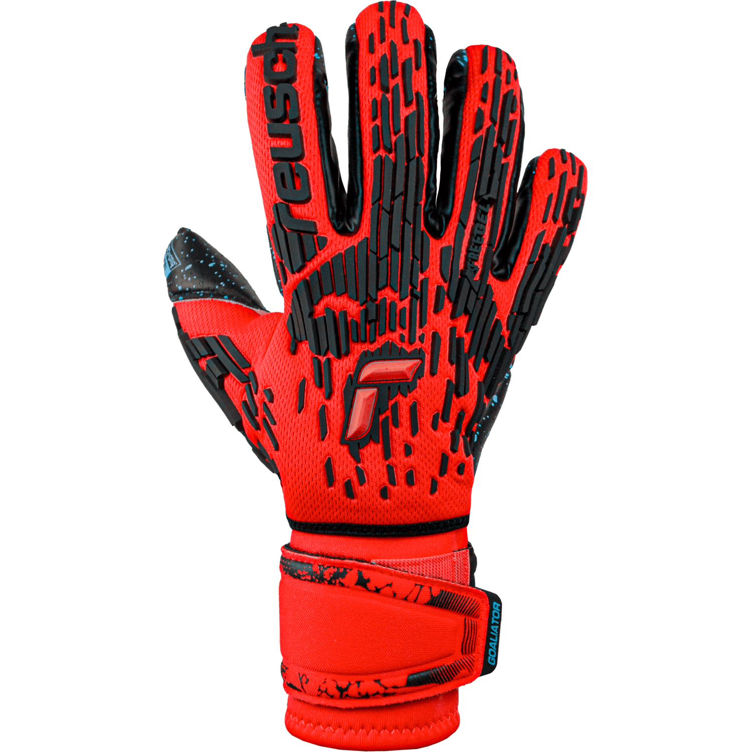 Reusch Attrakt Freegel Fusion Ortho-Tec Goaliator Goalkeeper Gloves - Bright Red-Black (Single - Outer)